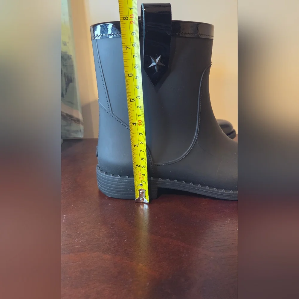 Jimmy Choo Black Rain Boots. Size 41.